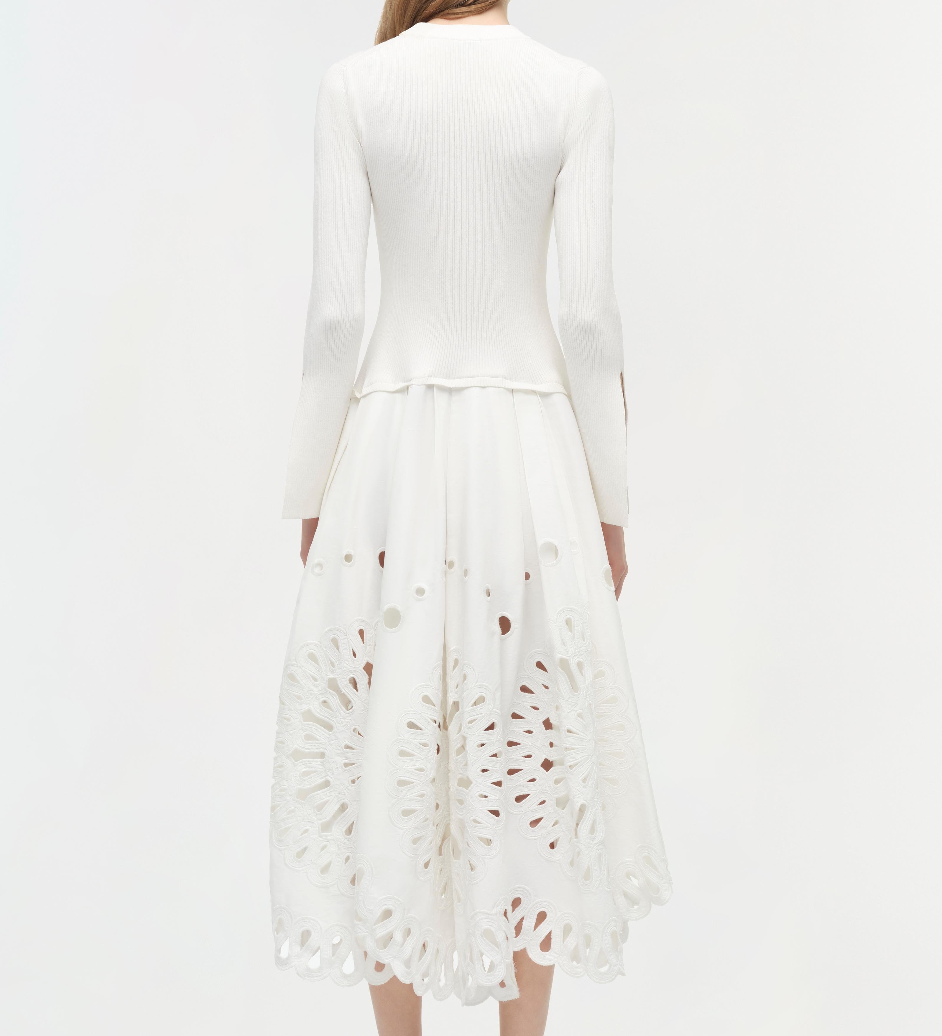 Simkhai - Daila Embroidered Knit Midi Dress