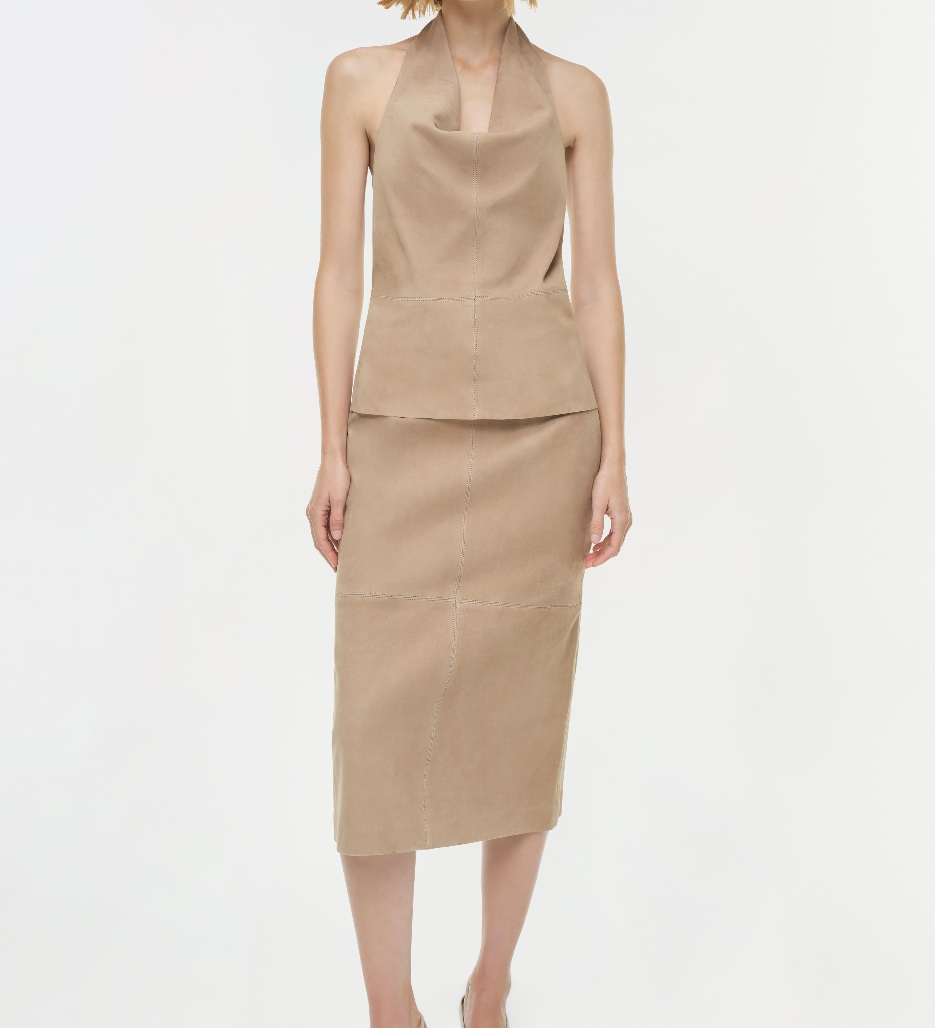 Simkhai - Harrison Suede Midi Skirt