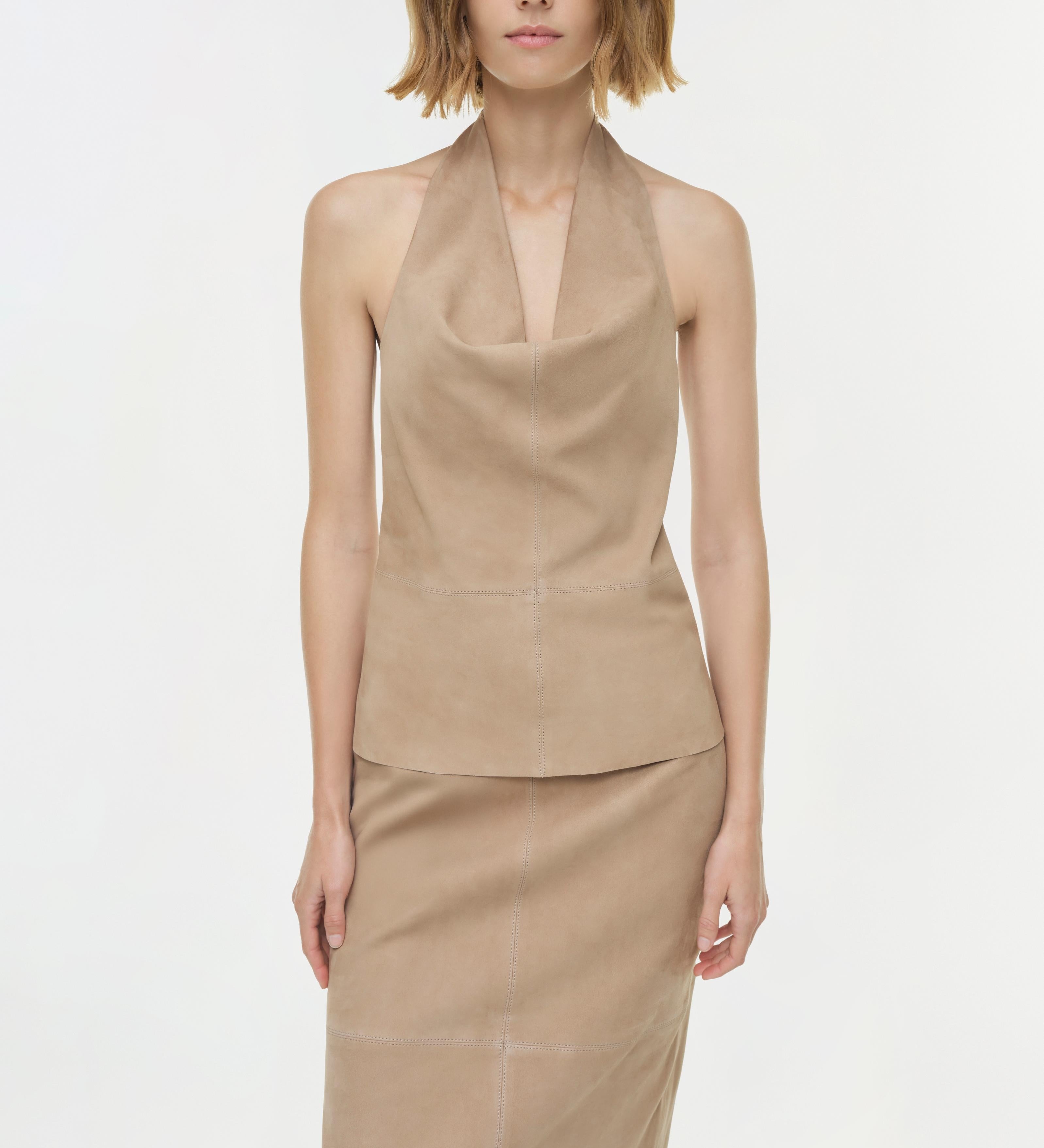 Simkhai - Harrison Suede Midi Skirt