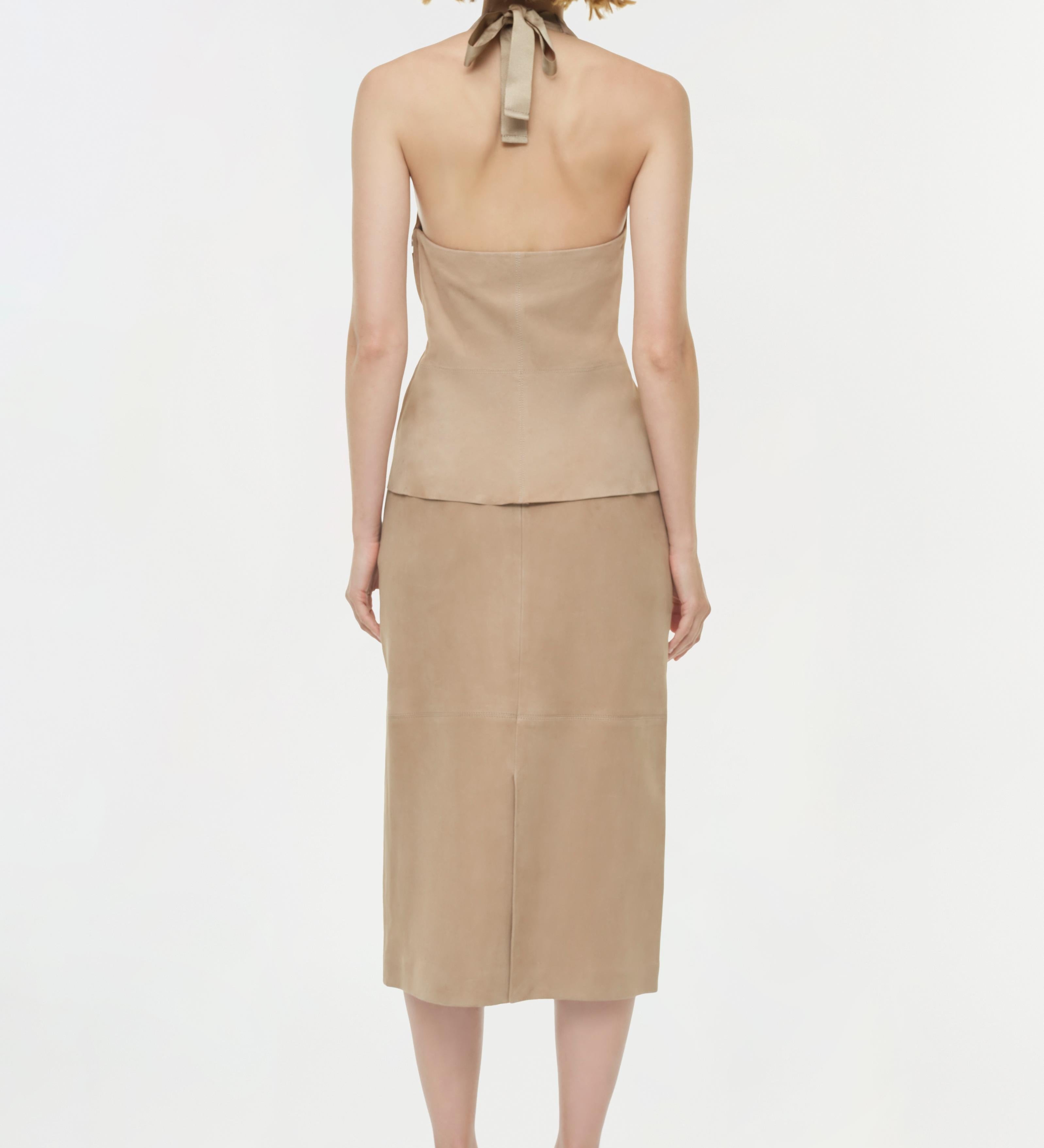 Simkhai - Harrison Suede Midi Skirt