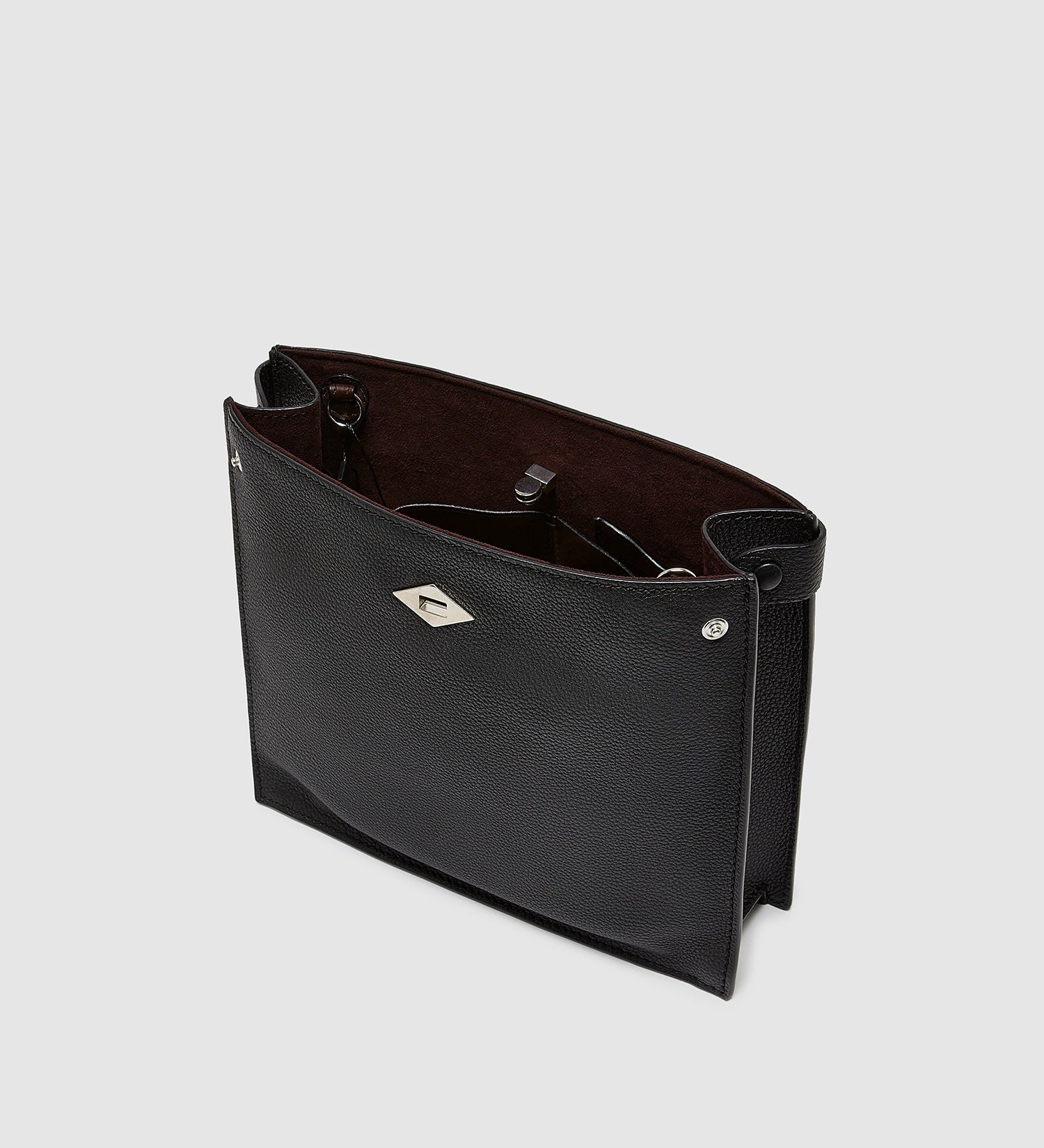 Metier - Stowaway Crossbody Soft Grain Leather Black