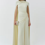 Simkhai - Demi Draped Jersey Cape Gown