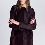 Simkhai - Bowie Collarless Calf Hair Coat