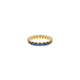 Dorsey - ROUND CUT ETERNITY BAND, LAB BLUE SAPPHIRE, GOLD