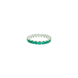 Dorsey - ROUND CUT ETERNITY BAND, LAB EMERALD, SILVER