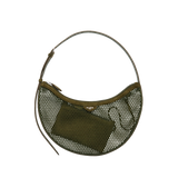 Alaïa - Demi Lune Bag In Fishnet & Suede