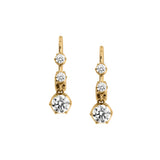 Dorsey - 14K HENRIETTA 3-STONE DROP EARRINGS IN LAB DIAMOND