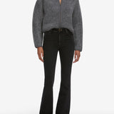FRAME - The Lofty Crochet Cardi -- Dark Heather Grey