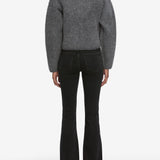 FRAME - The Lofty Crochet Cardi -- Dark Heather Grey
