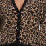 FRAME - The Brushed Leopard Cardi -- Leopard