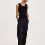ROHE - Ribbed tank top | noir