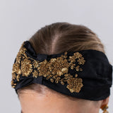 Jennifer Behr - Safina Headwrap -- Black Gold