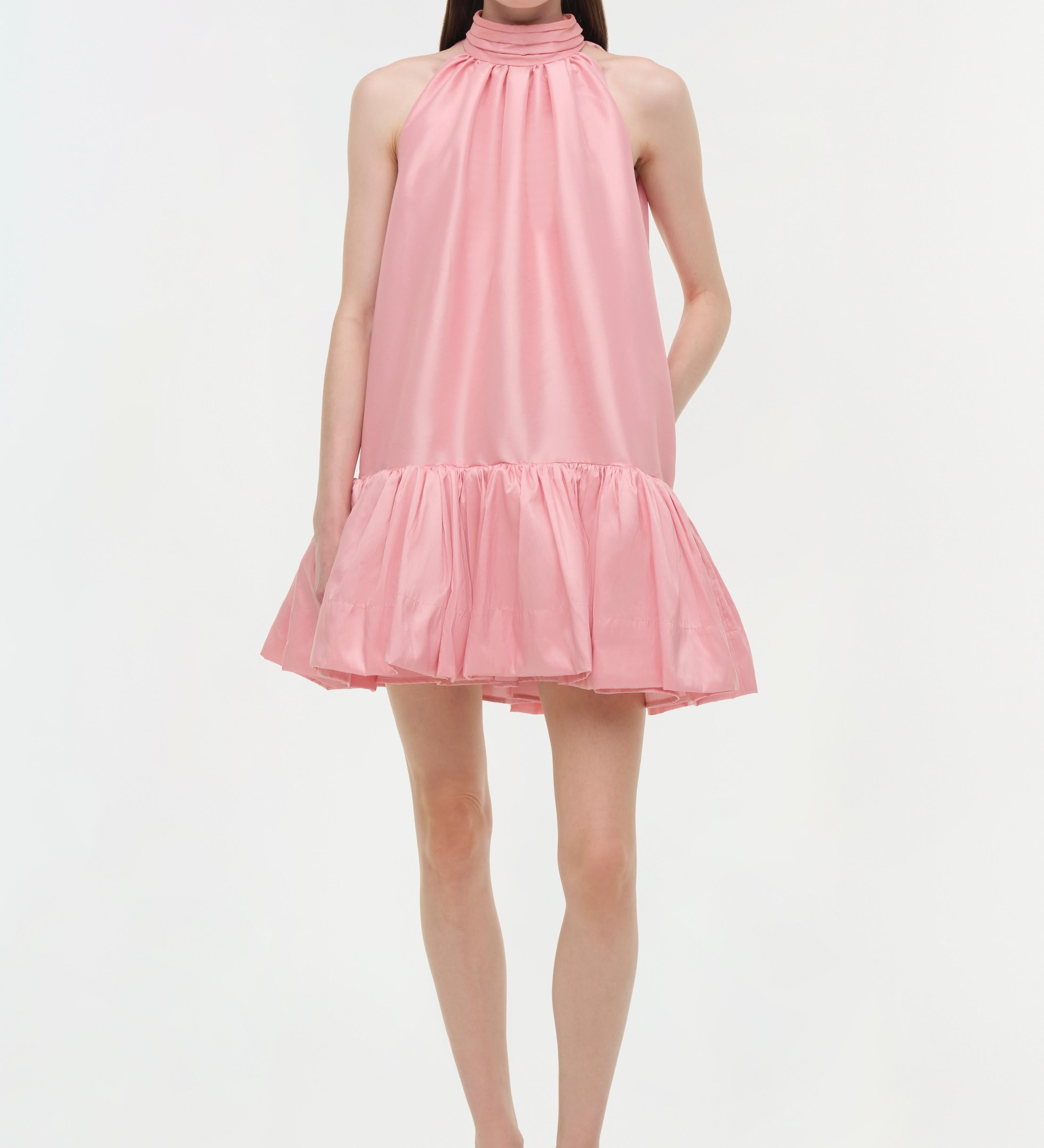 Simkhai - Hope Taffeta Bow Tie Mini Dress