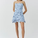 Simkhai - Miri Embroidered Cotton Bustier Mini Dress
