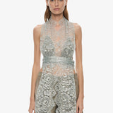 Christopher Esber - Moonlit Patina Lace Scarf Top