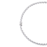 Dorsey - THEODORA DOUBLE TRILLION, LAB WHITE SAPPHIRE SILVER RIVIÈRE NECKLACE