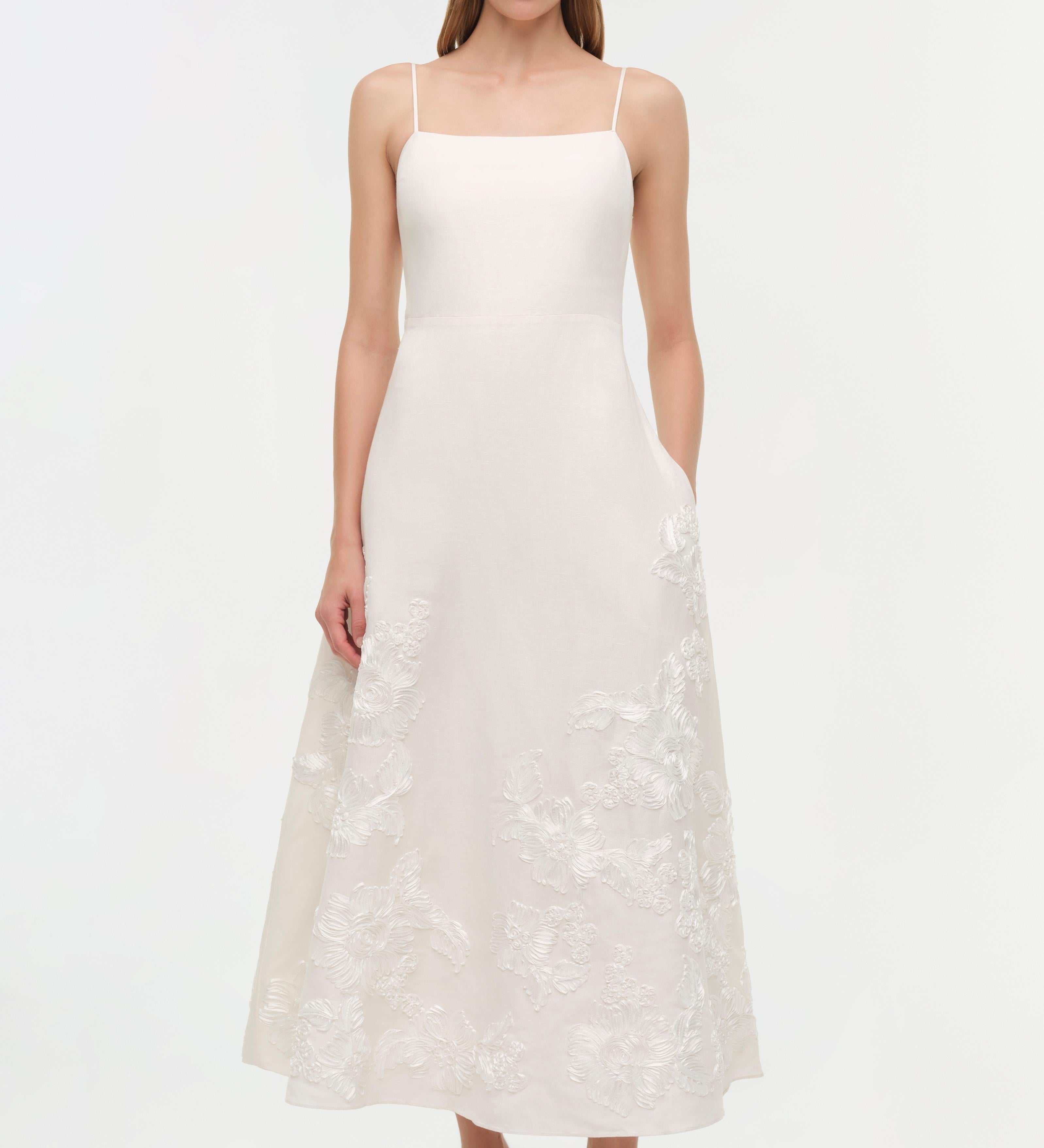 Simkhai - Annabella Soutache Linen Midi Dress
