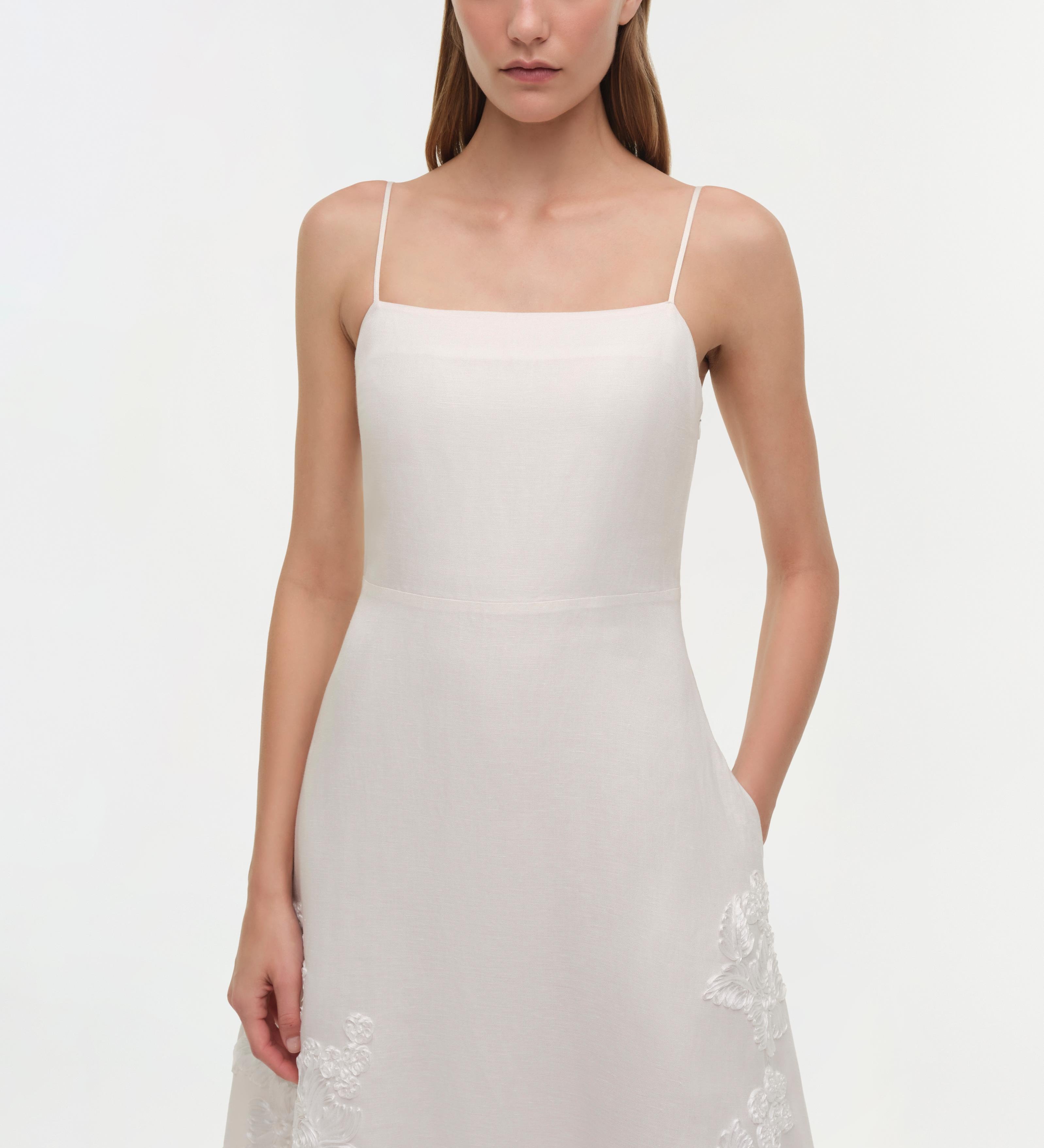 Simkhai - Annabella Soutache Linen Midi Dress
