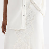 TWP - Lace Skirt in Silk Charmeuse