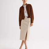 TWP - Pencil Skirt With Details in Sandshell Denim