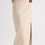 TWP - Pencil Skirt With Details in Sandshell Denim