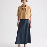 TWP - A - Line Skirt With Seams in Leather