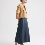 TWP - A - Line Skirt With Seams in Leather