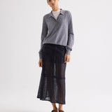 TWP - A - Line Skirt in Perforated Leather