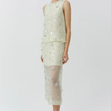 Simkhai - Delilah Embellished Organza Midi Skirt