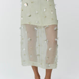 Simkhai - Delilah Embellished Organza Midi Skirt