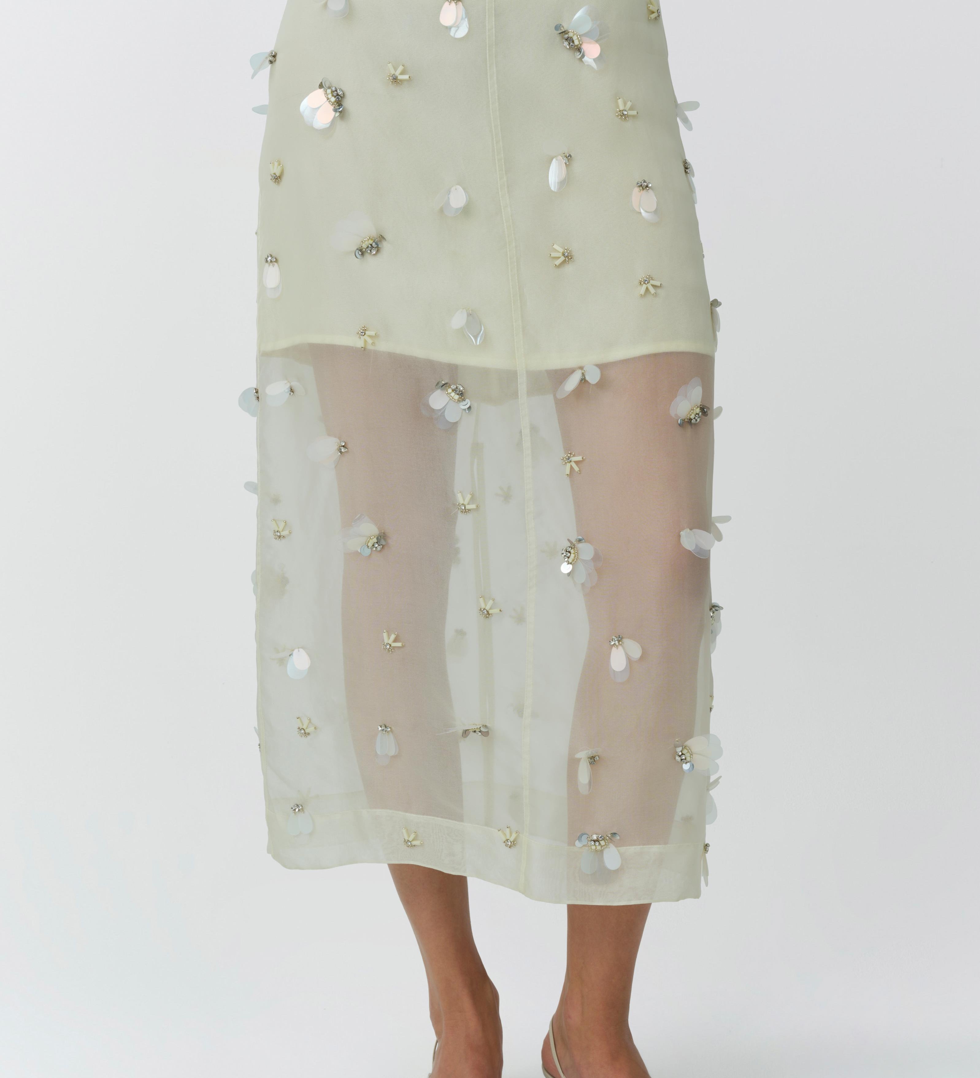 Simkhai - Delilah Embellished Organza Midi Skirt
