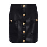 L'AGENCE - Truman Vegan Leather Mini Skirt