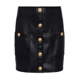 L'AGENCE - Truman Vegan Leather Mini Skirt