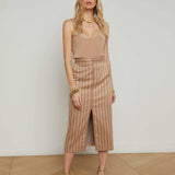 L'AGENCE - Madonna Pinstriped Midi Skirt