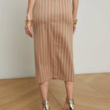 L'AGENCE - Madonna Pinstriped Midi Skirt