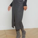 L'AGENCE - Madonna Pinstriped Midi Skirt