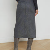 L'AGENCE - Madonna Pinstriped Midi Skirt