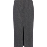 L'AGENCE - Madonna Pinstriped Midi Skirt
