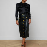 L'AGENCE - Milann Vegan Leather Skirt