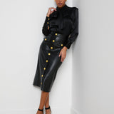 L'AGENCE - Milann Vegan Leather Skirt