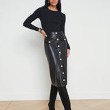 L'AGENCE - Milann Vegan Leather Skirt