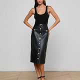 L'AGENCE - Milann Vegan Leather Skirt