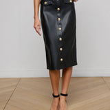L'AGENCE - Milann Vegan Leather Skirt