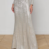 L'AGENCE - Zeta Sequin Maxi Skirt