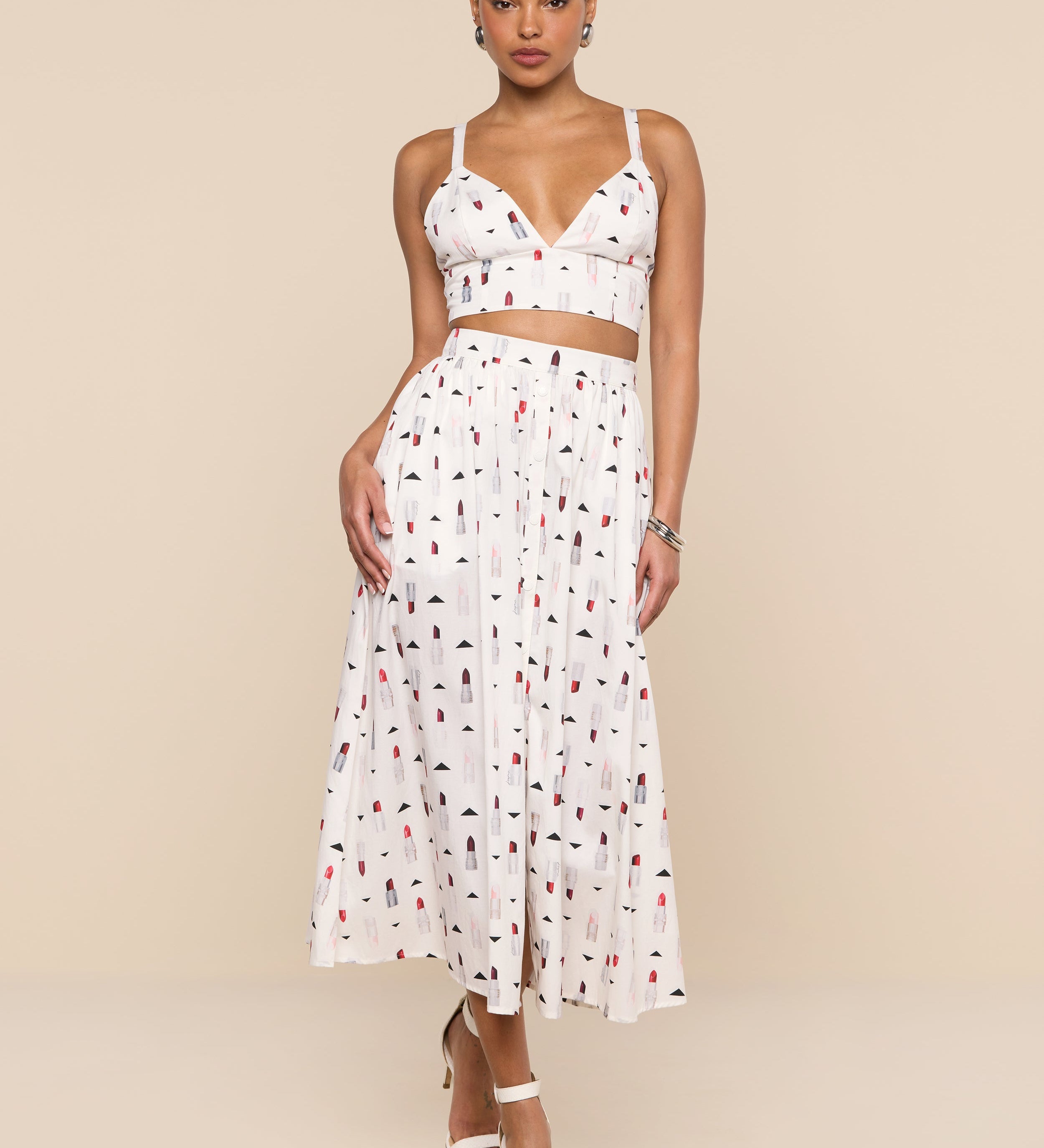 L'AGENCE - Seina Poplin Midi Skirt