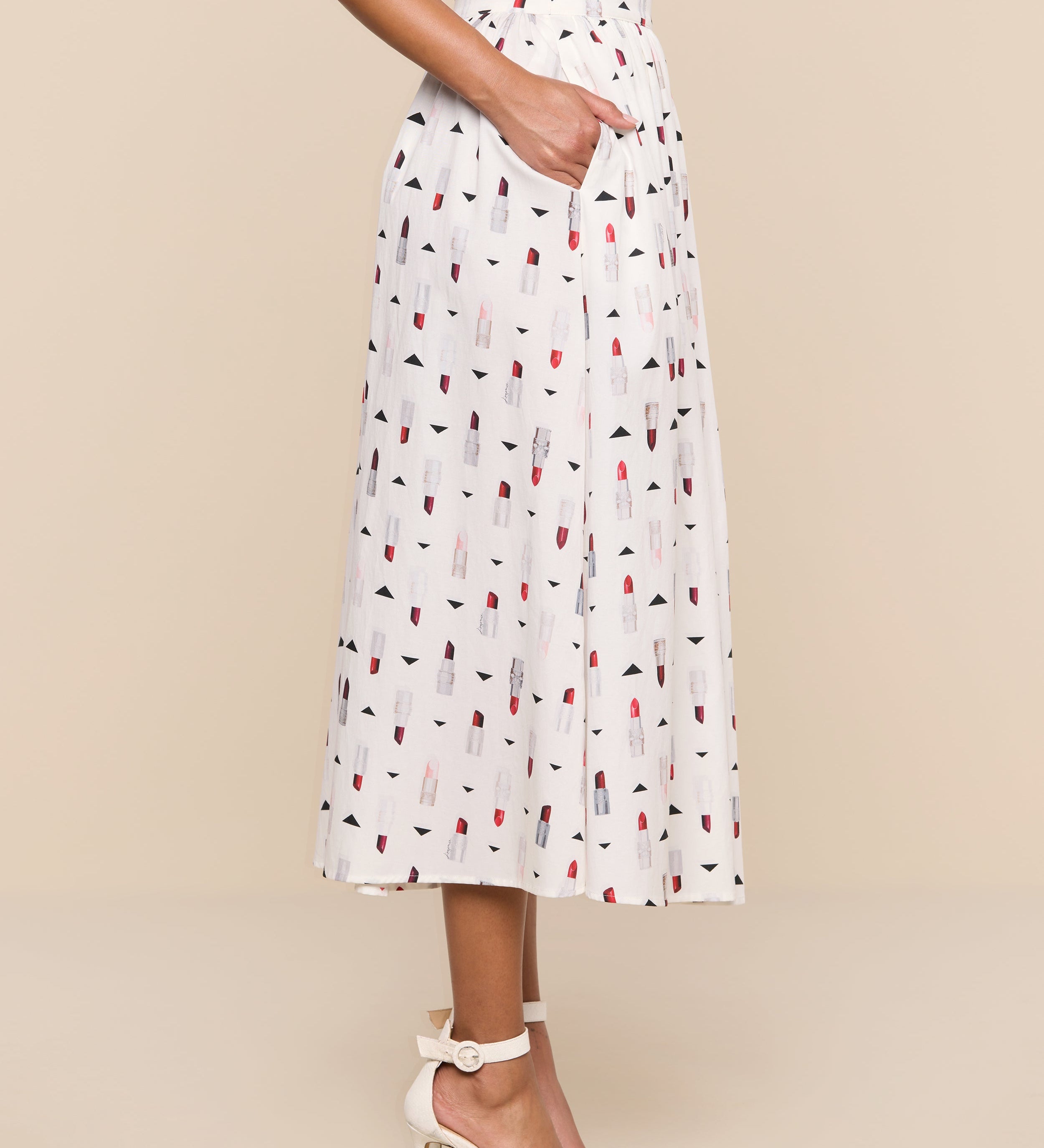 L'AGENCE - Seina Poplin Midi Skirt