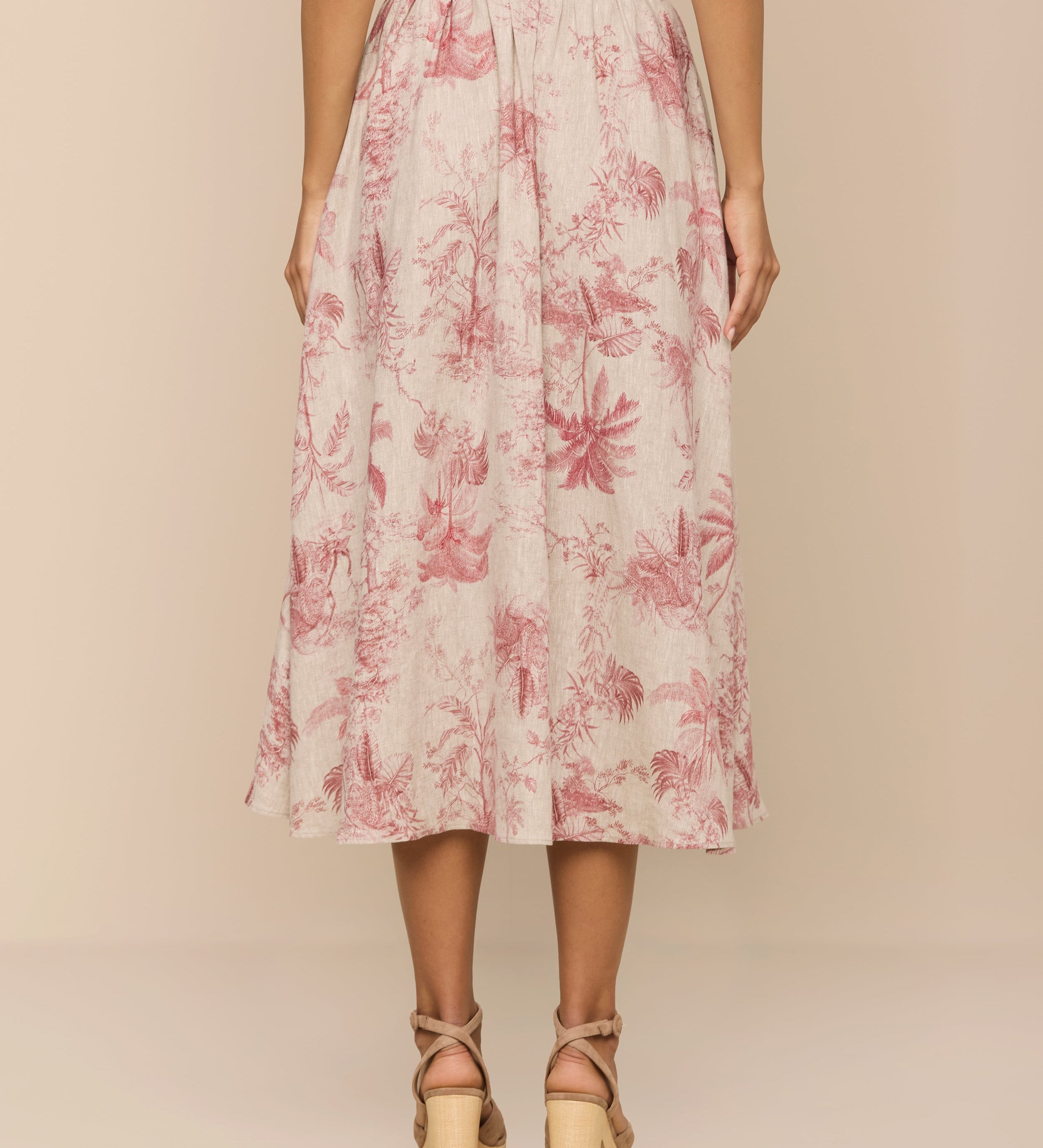 L'AGENCE - Seina Linen Midi Skirt