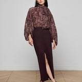 L'AGENCE - Maceline Pinstriped Maxi Skirt