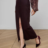 L'AGENCE - Maceline Pinstriped Maxi Skirt
