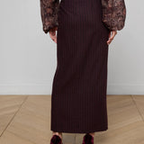 L'AGENCE - Maceline Pinstriped Maxi Skirt